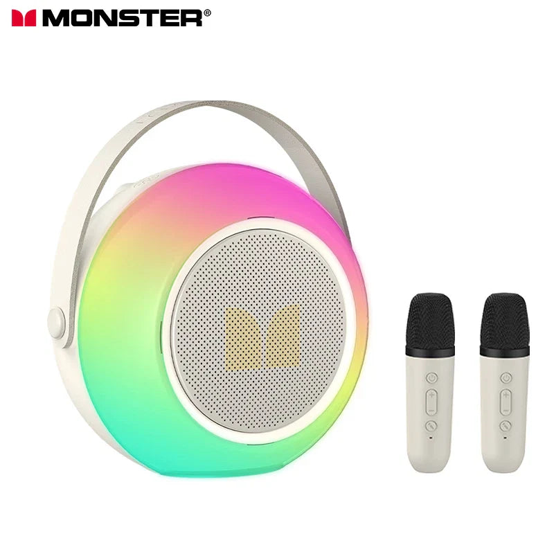 Monster Mini M8 Karaoke Machine for Kids Adults, Portable Bluetooth Speakers with 2 Wireless Microphones and Lights Monster Mini M8 Karaoke Machine for Kids Adults, Portable Bluetooth Speakers with 2 Wireless Microphones and Lights